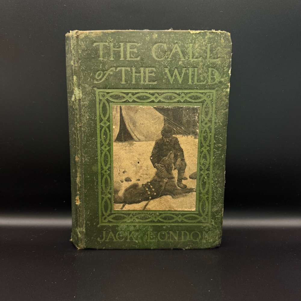 The Call of the Wild 1903 Jack London Antique Hardcover Green Cloth Vintage Book